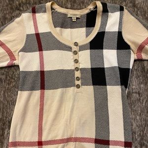Short Sleeve Burberry Blouse